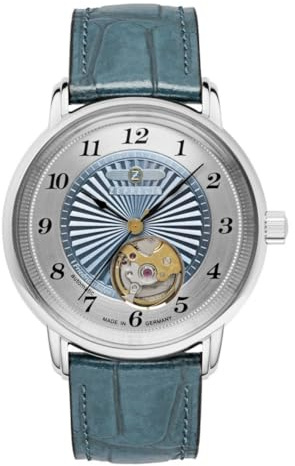 Zeppelin Herrenuhr Serie Friedrichshafen Automatik mit blauem Lederarmband 8556-3
