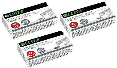 Leitz Heftklammern, P2, Nr. 10 (10/4), 3 Packungen mit je 1000 Stück