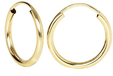 My Gold Damen Mädchen Creolen Ohrringe Gold 333 Echtes Gelbgold (8 Karat) Ø 15mm Goldohrringe Damenohrringe Leyla C-04113-G301