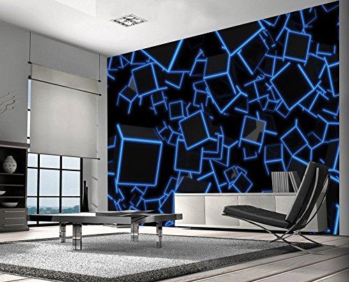 Bunte 3D-Würfel-Tapete, Fototapete, Wandbild, Zuhause, Wohnzimmer, Heimdekoration, Wandverkleidung, 390 x 260 cm