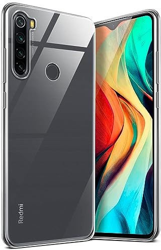 moex für Redmi Note 8 Hülle Durchsichtig, Silikon Handyhülle Transparent, Clear Case Ultra Slim, Backcover Schutzhülle Dünn, Silikonhülle Minimalistisch, Aero Case, Klar