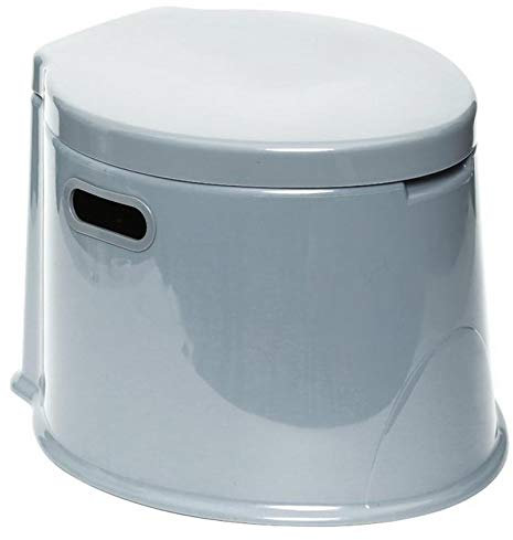 Lettuce Eat ® Lightweight and Portable 5L Camping Toilet with Seat, Lid, Handles and Roll Holder - Compact Waste for Indoor and Outdoor Loo Caravan Picnic and Festivals