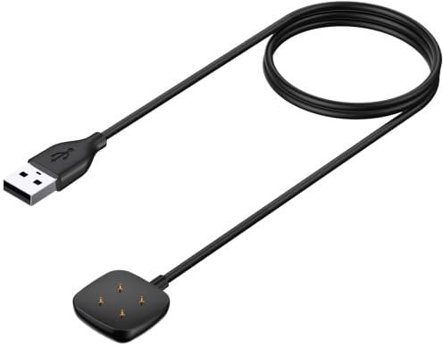 CAVN Charger Compatible with Fitbit Versa 3 / Versa 4 / Sense/Sense 2 Charger, Replacement Charging Cable USB Charger Dock for Versa 4 / Sense 2 Smartwatch
