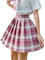 Minetom Mini Gonna A Pieghe Donna della Scuola Skater Gonna da Tennis A Vita Alta Gonne Uniformi Pattinatore Pieghettato Rosa L