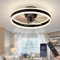 EIDISUNY Ventilateur de plafond, moderne, silencieux, avec kit de lumière réversible LED, télécommande, montage encastré, 60W, pour cuisine, salon, chambre d'enfant, noir