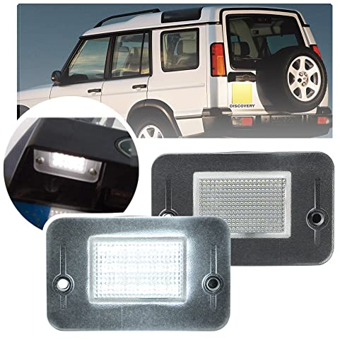 NSLUMO 2pcs For Land Ro/ver Discovery 1/2 1994-2004 For Land-Ro/ver Discovery TD5 LED License Plate Light Rear Tag Lamps