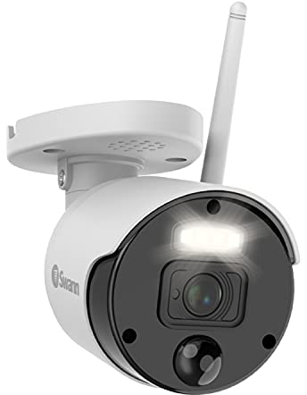 Swann Add-On Wi-Fi NVR Security Camera with wirefree transmission, 1080p Full HD Video, Indoor or Outdoor, Colour Night Vision, Heat Motion Detection, 2-Way Talk & Siren, 500CAM