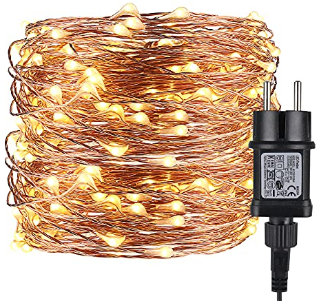 ALED LIGHT 32M 320 LEDs LED Lichterkette Warmweiß Kupferdraht, Wasserdicht Außen Lichterketten, Deko Beleuchtung LED Lichterkette Lampenkette für Haus Patio Garten Weihnachten Hochzeit Party