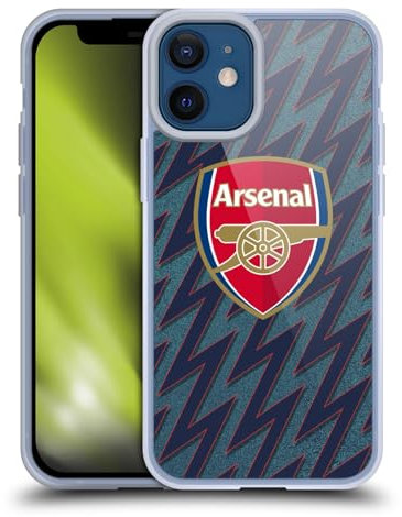 Head Case Designs Licenciado Oficialmente Arsenal FC Tercero Kit de Escudo 2021/22 Caso Funda de Gel Suave Compatible con Apple iPhone 12 Mini
