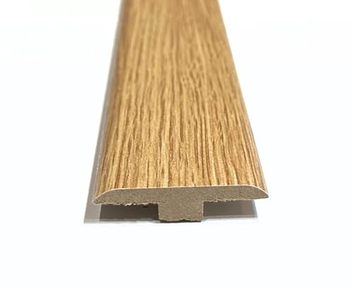 Solid Laminate/Wood Flooring MDF Threshold Strip T Bar 2 Modern Oak Colours (2.4m, Louisiana Oak)