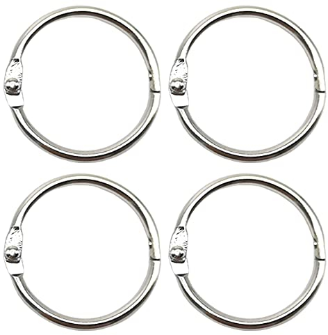 Ruidee 20 Stück Binder Ringe Bücher Ringe Metall lose Blatt für Scrapbook Album Handwerk (45mm)