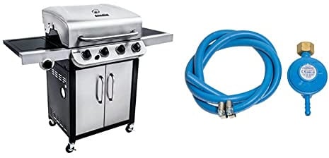 Char-Broil New Convective Series 440S Griglia Barbecue a Gas a 4 Fuochi con Fuoco Laterale & Campingaz Regolatore Di Pressione Del Gas Accessorio Per Barbecue E Grill, 15 x 25 x 5 Cm