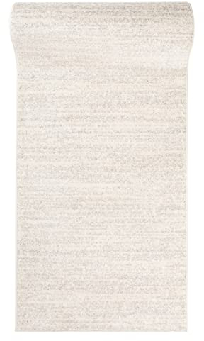 Mazovia Teppich Läufer Flur - Modern Teppichläufer - Kurzflor Flurläufer für Vorzimmer, Schlafzimmer, Küche - ÖKO-TEX Zertifiziert - Meterware - Creme - 100 x 100 cm