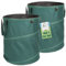 TTL Garden - Lot de 2 sacs de jardin pop-up de qualité supérieure - 160 l - 220 g/m² 600D Oxford - 160 l - Pliable - Extra stable - Pour déchets de jardin