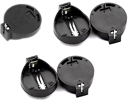 QYAJS 5PCS BS-2-1 3V CR2032 CR2025 CR2016 Coin Cell Battery Holder Socket Holder Case Black