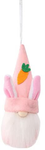 FLBT Osterhasen-Zwerge-Anhänger – Plüschkaninchen gesichtslose Puppenbehänge | Niedlicher handgemachter Osterzwerg, Exquisite, Bunte Elfenpuppenverzierung für den Baumraum
