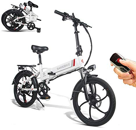 SAMEBIKE E Bike Elektrofahrrad E-Bike klapprad 20 Zoll 48V10.4Ah Abnehmbarer Akku,Max.Reichweite bis zu 40-90 km 7 Gänge City EBike Herren Damen Off-Road Mountainbike.