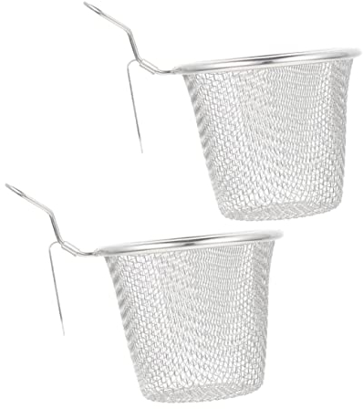 COLLBATH Pasta Basket, 2 Pieces, Cooking Strainer, Hot Pot Strainer, Stainless Steel, Food Strainer, Cooking Strainer
