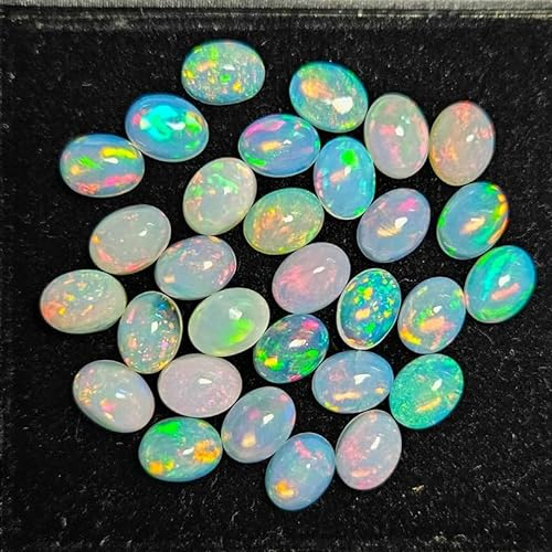 9x7mm Ethiopian Opal Cabochon AAA Quality Ethiopian Opal OVAL Cabochon Ethiopian Opal Cabochon Natural welo opal multi fire opal loose Gemstone For Jewelry Making