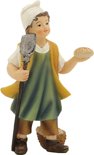 FADEDA Bäcker/Höhe:9 cm/handbemalt/detailgetreue Krippen Figuren - Weihnachten Tisch Dekoration Krippe Zubehör