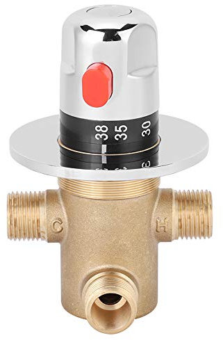 Mitigeur Thermostatique En Laiton à 3 Voies G1/2 Pouces, Mélangeur Thermostatique Tempcontrol, Vanne De Contrôle de la Température, Maison, Salle De Bains, Chauffe-eau Solaire, Robinet De Robinet
