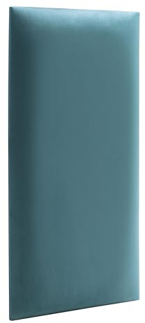 Gold Label Magic Velvet Gepolstert Paneel Wandpaneel Kopfstütze für Schlafzimmer | Wohnzimmer | Wandkissen | Bettkopfteil Gepolstert Glatte Wandpaneel (60 x 30, Türkis)