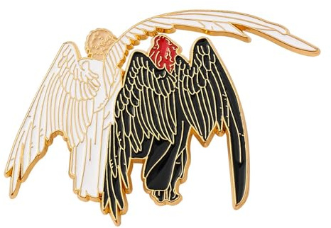 GUOYOU Ange et Démon Broche, Créative Pin Pour Vêtements, Good Omens Badge Pin's En Metal, Pins pour Vêtements, Sacs, Vestes, Accessoires, Sac Vestimentaires