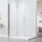 Paroi de douche - 100 x 195 cm - Pliable - Porte pliante - Porte pliante - Paroi en verre de sécurité Nano - 6 mm