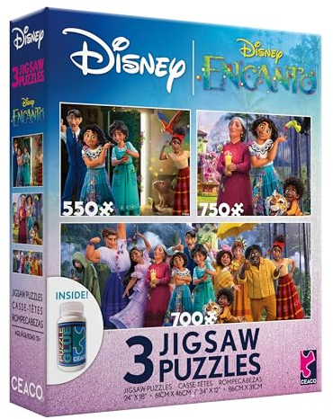 Ceaco - 3 in 1 Multipack - Disney - Encanto - (1) 550 Teile, (1) 750 Teile, (1) 700 Teile Puzzle