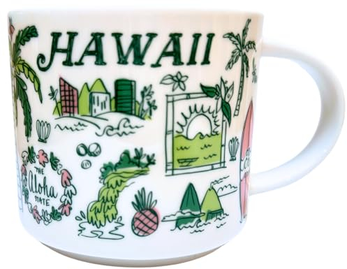 Starbucks Been There 011083563 Tasse en céramique Hawaii Vert 414 ml