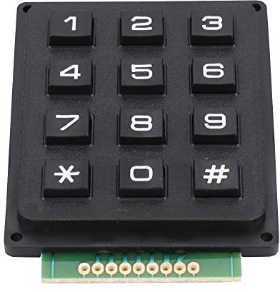 Sxhlseller Hochwertiges Tastaturmodul, Ziffern 0 Bis 9, Tastatur 12 Tasten, 3 X 4, Schwarz für MCU
