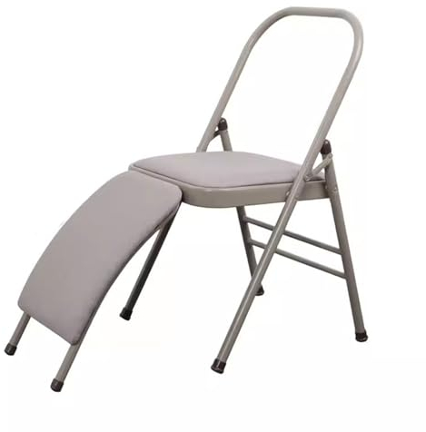 Aimeryup Yoga-Klappstuhl mit Metallrahmen, Schreibtischstuhl mit Lendenwirbelstütze, Stoffkissen, Sitz, Zuhause, 81 x 41 x 82,5 cm (Größe: 81 x 41 x 82,5 cm, Farbe: B)