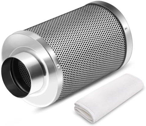 Osmond 10,2 cm Luftkohlefilter Kohlefilter Luftreiniger Grow Tent Kits Geruchskontrolle Belüftung