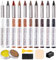 DEWEL Laminat Reparaturset Möbelreparaturset 10 Farben Möbelkorrektur Stift 10 Farben Wachs Korrekturstift 20g Bienenwachs,für Flecken Kratzer auf Holzböden,Tische,Schreibtische,mit Poliermittel