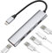 USB C Hub 10 Gbps 3.2 Gen2, Gbformat USB C Multiport Adapter mit 4 * 10Gbps USB A 3.2 und 1* DC In 5V Ports, USB C Verteiler Aluminum USB C Splitter Datenhub für 15/Pad/Chrombook