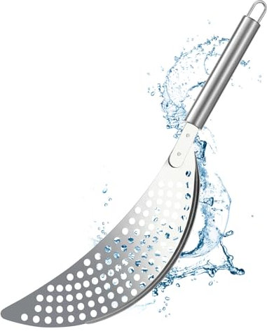 Held Pot Strainer Stainless Steel, Pasta Strainer with Handle, Insert Pan Drainers for Spaghetti Fry Noodles Fruit Vegetable Kitchen Pots Pans(36×6.5cm/14.17×2.55inch)