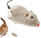 Juguete de ratón mecánico,Juguetes de ratón de gato - Ratón de juguete falso de cuerda para interiores | Mecanismo de relojería de caza de felpa de gato, juego interactivo para gatitos, gatos de