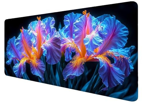 Tapis de Souris Fleur,Tapis de Souris XXL 1200x600x3mm Tapis Souris Clivia Tapis de Souris Gamer Grand Tapis de Souris, à Bords Cousus Étanche Tapis de Bureau, pour Maison Bureau Gaming X-143