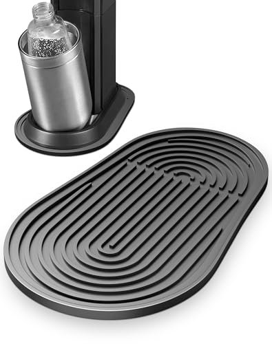 Abtropfmatte, Silikonmatte kompatibel mit SodaStream Duo, Silikon Unterlage Schützt die Küchenarbeitsplatte (Für Sodastream Duo)