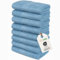 nice homeit Lot de 8 Serviettes Visage et invité en Coton 35 x 55 en 100% Coton filé à Anneau – Set de Serviettes de Bain Extra Douces et absorbantes. Fabriqué en Italie – Bleu