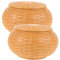 BESTonZON 2pcs Go Jar Storage Container for Chinese Chess and Go Game Khaki Organizer for Boys and Girls and Students for Strategic Learning and Fun