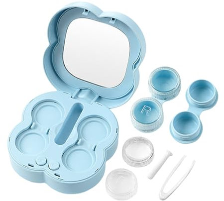 Ceprznvey Máquina Limpiadora de Lentillas Blandas - Cuidado de Limpieza para Lentes con Ultrasonido,Estuche Inteligente Impermeable para Cuidado Diario Hombre Mujer Viajes Trabajo Y Transporte