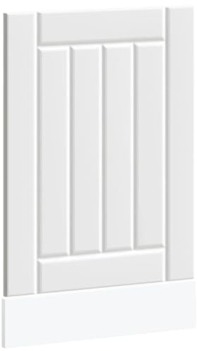 WRJENFSC Lucca Panneau avant pour lave-vaisselle, façade de cuisine en bois blanc, 45 x 1,5 x 67 cm, design intemporel pour la cuisine