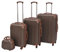 vidaXL Kofferset 4-TLG. Kaffeebraun Hartschalenkoffer Reisekoffer Set Trolley