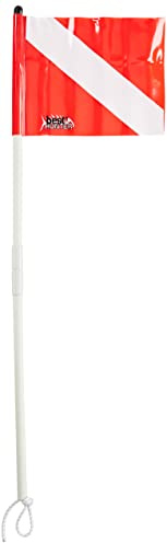 Best divers Bestdivers Asta de Bandera extraíble con línea elástica (80 cm)