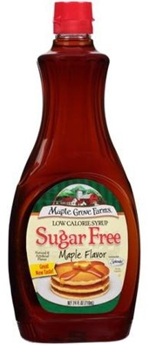 Maple Grove Farm Sirop sans sucre saveur érable 710 ml, faible teneur en glucides, diabétique