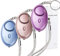 Alarme Personnelle d'urgence avec Torche LED, 3 Pièces 140db Alarme Portative de Sécurité Anti Agression pour Femmes/Enfants/Personnes âgées/Étudiant/Joggeur (Violet & Or & Bleu)