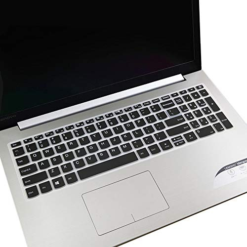 MUBUY Tastaturabdeckung für Lenovo IdeaPad 15,6 Zoll 17,3 Zoll 320 330 330s 340s 520 S540 720s 130 S145 L340 S340 V330 V130 Tastatur-Schutzfolie [ mit Numerisch Tastatur: Schwarz