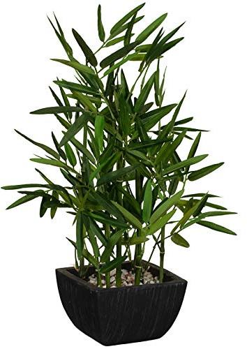 Scotrade Artificial Bamboo Plant in Black Pot 46cm Home Decoration