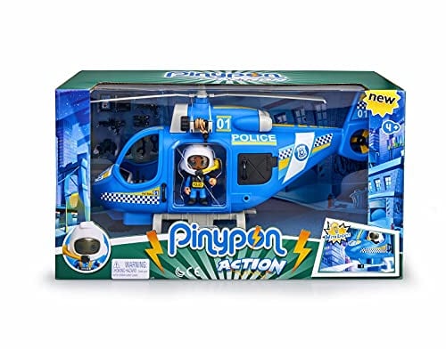 Pinypon Action - Police helicopter 1 figure and accessories for children from 4 to 8 years (Famosa 700014782)